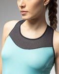ALÉ Cycling sleeveless jersey - COLOR BLOCK PRAGMA - turquoise