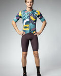 ALÉ Cycling short sleeve jersey - PR-E GAMES - turquoise/purple/yellow