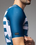 ALÉ Cycling short sleeve jersey - MULTIVERSO PR-E - blue/white