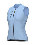 ALÉ Cycling sleeveless jersey - PRAGMA COLOR BLOCK - light blue