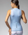 ALÉ Cycling sleeveless jersey - COLOR BLOCK PRAGMA - light blue
