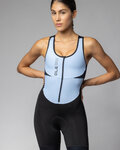 ALÉ Cycling skinsuit - COLOR BLOCK PRAGMA - light blue/black