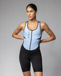 ALÉ Cycling skinsuit - COLOR BLOCK PRAGMA - light blue/black