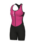 ALÉ Cycling skinsuit - COLOR BLOCK PRAGMA - black/pink