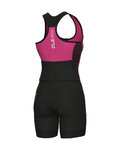 ALÉ Cycling skinsuit - COLOR BLOCK PRAGMA - black/pink