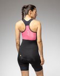 ALÉ Cycling skinsuit - COLOR BLOCK PRAGMA - black/pink