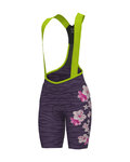 ALÉ Cycling bib shorts - PR-E SAUVAGE - purple/multicolour