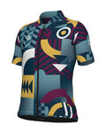 ALÉ Cycling short sleeve jersey - KID GAMES - purple/turquoise/yellow