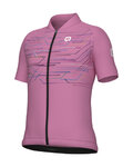 ALÉ Cycling short sleeve jersey - KID MEGABYTE - pink