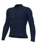 ALÉ Cycling summer long sleeve jersey - PRAGMA COLOR BLOCK - blue