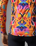 ALÉ Cycling winter long sleeve jersey - TRIBAL - orange