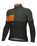 ALÉ Cycling thermal jacket - PR-E GEOMETRIC - black/grey/orange