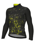 ALÉ Cycling thermal jacket - PR-E GHOSTLY - black/yellow