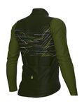 ALÉ Cycling winter long sleeve jersey - PR-E MEGABYTE - green