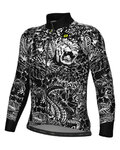 ALÉ Cycling winter long sleeve jersey - PRAGMA SAFARI - black/white