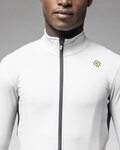ALÉ Cycling winter long sleeve jersey - KLIMATIK K-IDRO - white