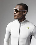 ALÉ Cycling winter long sleeve jersey - KLIMATIK K-IDRO - white