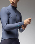 ALÉ Cycling winter long sleeve jersey - KLIMATIK K-IDRO - blue