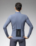 ALÉ Cycling winter long sleeve jersey - KLIMATIK K-IDRO - blue