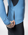 ALÉ Cycling winter long sleeve jersey - KLIMATIK K-IDRO - light blue