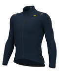 ALÉ Cycling winter long sleeve jersey - R-EV1 WARM RACE - blue