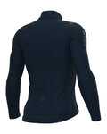 ALÉ Cycling winter long sleeve jersey - R-EV1 WARM RACE - blue