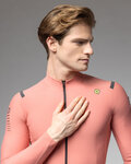 ALÉ Cycling winter long sleeve jersey - WARM RACE - pink