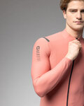 ALÉ Cycling winter long sleeve jersey - WARM RACE - pink