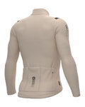 ALÉ Cycling winter long sleeve jersey - WARM RACE - ivory