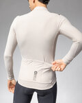 ALÉ Cycling winter long sleeve jersey - WARM RACE - ivory