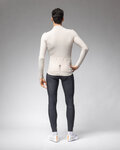 ALÉ Cycling winter long sleeve jersey - WARM RACE - ivory