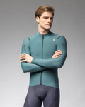 ALÉ Cycling winter long sleeve jersey - WARM RACE - green