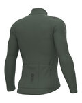 ALÉ Cycling winter long sleeve jersey - WARM RACE - green