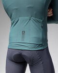 ALÉ Cycling winter long sleeve jersey - WARM RACE - green