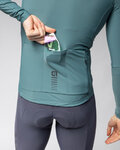 ALÉ Cycling winter long sleeve jersey - WARM RACE - green