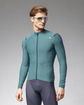 ALÉ Cycling winter long sleeve jersey - WARM RACE - green