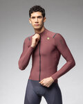 ALÉ Cycling winter long sleeve jersey - WARM RACE - bordeaux