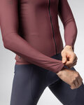 ALÉ Cycling winter long sleeve jersey - WARM RACE - bordeaux