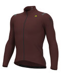ALÉ Cycling winter long sleeve jersey - WARM RACE - bordeaux