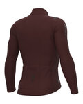 ALÉ Cycling winter long sleeve jersey - WARM RACE - bordeaux