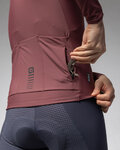 ALÉ Cycling winter long sleeve jersey - WARM RACE - bordeaux