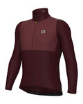 ALÉ Cycling winter long sleeve jersey - OFF ROAD - GRAVEL DUAL - bordeaux
