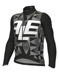 ALÉ Cycling winter long sleeve jersey - PR-E MULTIVERSO - black/white