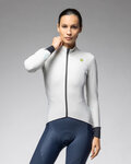 ALÉ Cycling winter long sleeve jersey - KLIMATIK K-IDRO - white