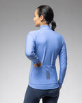 ALÉ Cycling winter long sleeve jersey - KLIMATIK K-IDRO - light blue