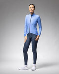 ALÉ Cycling winter long sleeve jersey - KLIMATIK K-IDRO - light blue