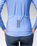 ALÉ Cycling winter long sleeve jersey - KLIMATIK K-IDRO - light blue