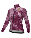 ALÉ Cycling winter long sleeve jersey - PR-E ICY - bordeaux/white