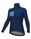 ALÉ Cycling thermal jacket - PR-E GEOMETRIC - blue