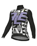 ALÉ Cycling winter long sleeve jersey - PR-E MULTIVERSO - black/white